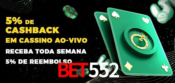 Promoções do cassino ao Vivo Bet552